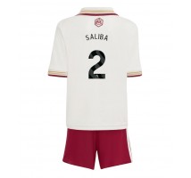 Arsenal William Saliba #2 Koszulka Trzecia dzieci 2025-26 Krótki Rękaw (+ krótkie spodenki)